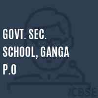 Govt. Sec. School, Ganga P.O Logo