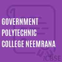 Government Polytechnic College Neemrana Logo