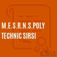 M.E.S.R.N.S.Polytechnic Sirsi College Logo