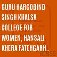 Guru Hargobind Singh Khalsa College for Women, Hansali Khera Fatehgarh Sahib Logo