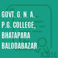 Govt. G. N. A. P.G. College, Bhatapara Balodabazar Logo