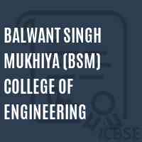 Balwant Singh Mukhiya (BSM) College of Engineering Logo