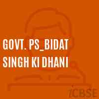 Govt. Ps_Bidat Singh Ki Dhani Primary School Logo