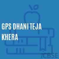 Gps Dhani Teja Khera Primary School Logo