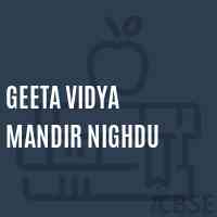 Geeta Vidya Mandir Nighdu Secondary School Logo