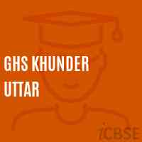 Ghs Khunder Uttar Secondary School Logo
