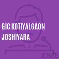 Gic Kotiyalgaon Joshiyara High School Logo
