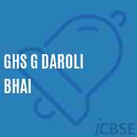 Ghs G Daroli Bhai Secondary School Logo