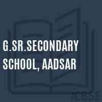 G.Sr.Secondary School, Aadsar Logo