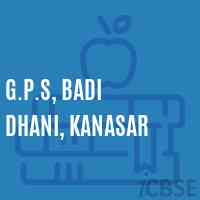 G.P.S, Badi Dhani, Kanasar Primary School Logo