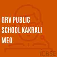 Grv Public School Kakrali Meo Logo