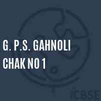 G. P.S. Gahnoli Chak No 1 Primary School Logo