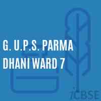 G. U.P.S. Parma Dhani Ward 7 Middle School Logo