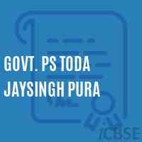 Govt. Ps Toda Jaysingh Pura Primary School Logo