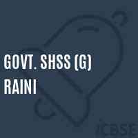 Govt. Shss (G) Raini High School Logo