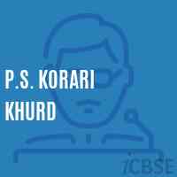 P.S. Korari Khurd Primary School Logo