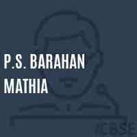 P.S. Barahan Mathia Primary School Logo