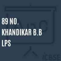 89 No. Khandikar B.B Lps Primary School Logo