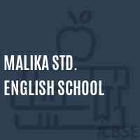 Malika Std. English School Logo