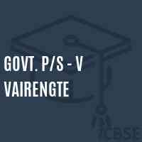Govt. P/s - V Vairengte Primary School Logo