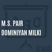 M.S. Pair Dominiyan Milki Middle School Logo