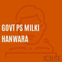 Govt Ps Milki Hanwara Primary School Logo