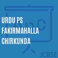 Urdu Ps Fakirmahalla Chirkunda Primary School Logo