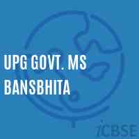 Upg Govt. Ms Bansbhita Primary School Logo