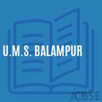 U.M.S. Balampur Middle School Logo