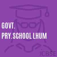 Govt. Pry.School Lhum Logo