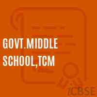Govt.Middle School,Tcm Logo
