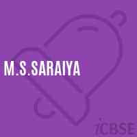 M.S.Saraiya Middle School Logo
