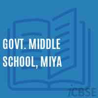 Govt. Middle School, Miya Logo