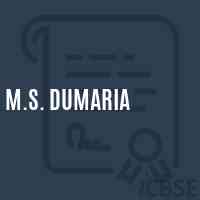 M.S. Dumaria Middle School Logo