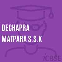 Dechapra Matpara S.S.K Primary School Logo