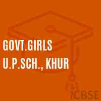 Govt.Girls U.P.Sch., Khur Middle School Logo