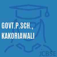 Govt.P.Sch., Kakoriawali Primary School Logo