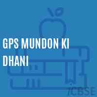 Gps Mundon Ki Dhani Primary School Logo