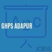 Ghps Adapur Middle School Logo
