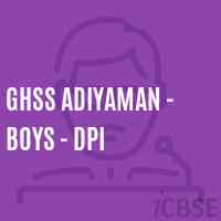 Ghss Adiyaman - Boys - Dpi High School Logo