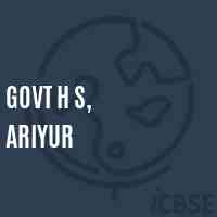 Govt H S, Ariyur Secondary School Logo