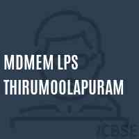 Mdmem Lps Thirumoolapuram Primary School Logo