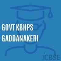 Govt Kbhps Gaddanakeri Middle School Logo
