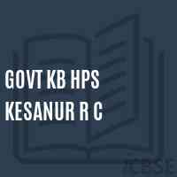 Govt Kb Hps Kesanur R C Middle School Logo