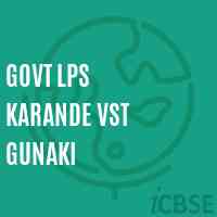 Govt Lps Karande Vst Gunaki Primary School Logo
