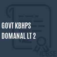 Govt Kbhps Domanal Lt 2 Middle School Logo