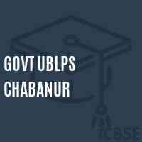 Govt Ublps Chabanur Primary School Logo