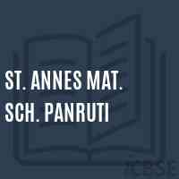 St. Annes Mat. Sch. Panruti Senior Secondary School Logo