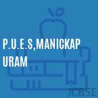 P.U.E.S,Manickapuram Primary School Logo