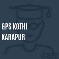Gps Kothi Karapur Primary School Logo